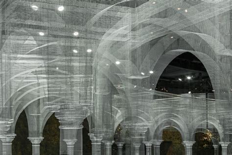 Wire Mesh Installation Features Architectural Fragments Constructed At ...