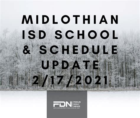 Midlothian ISD Update & Cancellations-No School Until 2/23