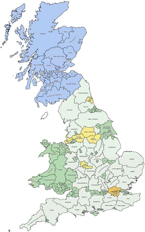 Counties In Uk - Mapsof.Net