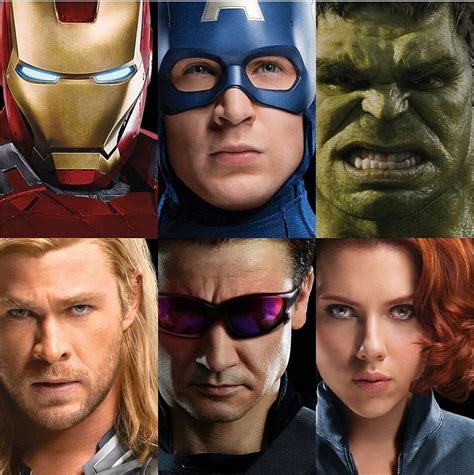 The 6 original avengers 💖💗 | Los vengadores, Heroe, Cine