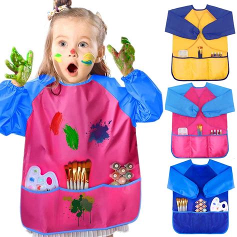 Cheer.US Kids Art Smocks Toddler Smock Waterproof Artist Painting ...