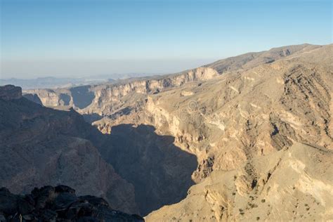 Oman Mountains at Jabal Akhdar in Al Hajar Mountains Stock Photo ...