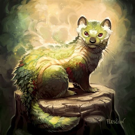 Looks enough like a weasel that you know the artist could make it look realistic if she wante ...