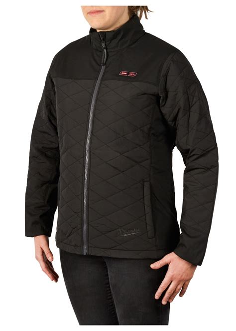 MILWAUKEE Women's Black Heated Jacket, Size: M, Battery Included: Yes - 487R02|233B-21M - Grainger