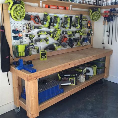 Good Ideas About Garage Workbench No 12 – DECOREDO | Diy workbench, Garage work bench, Garage ...