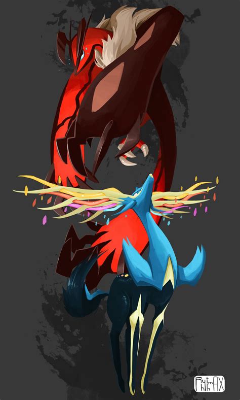 Yveltal and Xerneas! What an awesome drawing! :) Pokemon X And Y, Mega ...