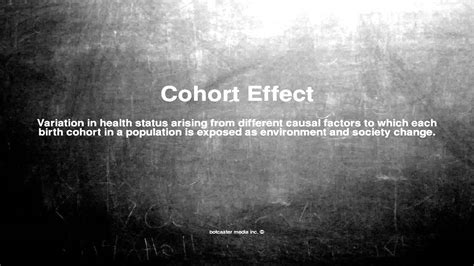 Medical vocabulary: What does Cohort Effect mean - YouTube