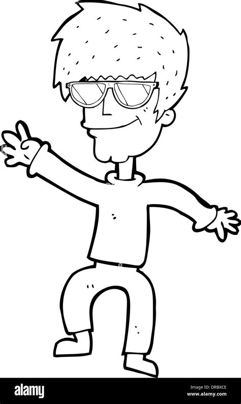cartoon waving cool guy Stock Vector Image & Art - Alamy