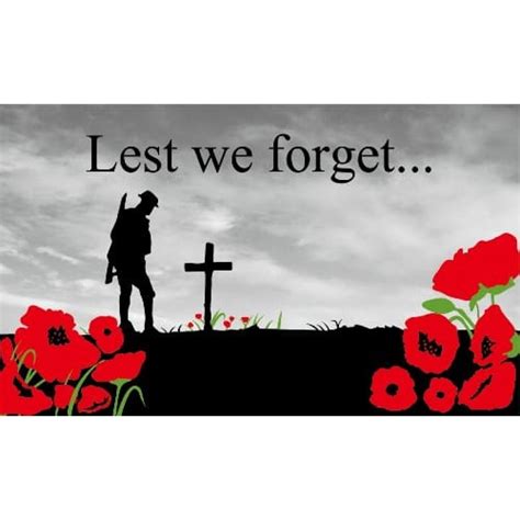 Remembrance Flag - Giant Lest We Forget (Remembrance Day) 8'x5' - World ...