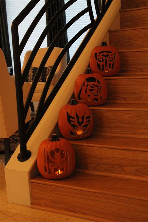 Transformer funkins, we love them. All you need are funkins, pumpkin carving tools,and templates ...