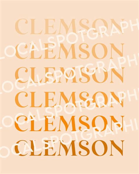 Clemson Orange Poster Set - Etsy