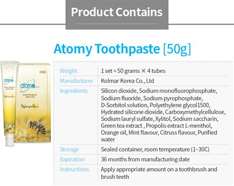 Buy Atomy Toothpaste 50g – Atomy Benefits