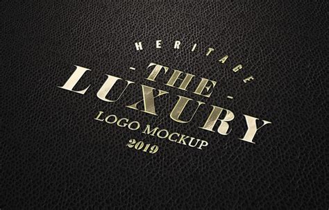 Gold Foil Free Logo MockUp