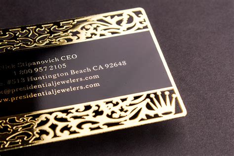 Gold Metal Business Cards | Luxury Printing