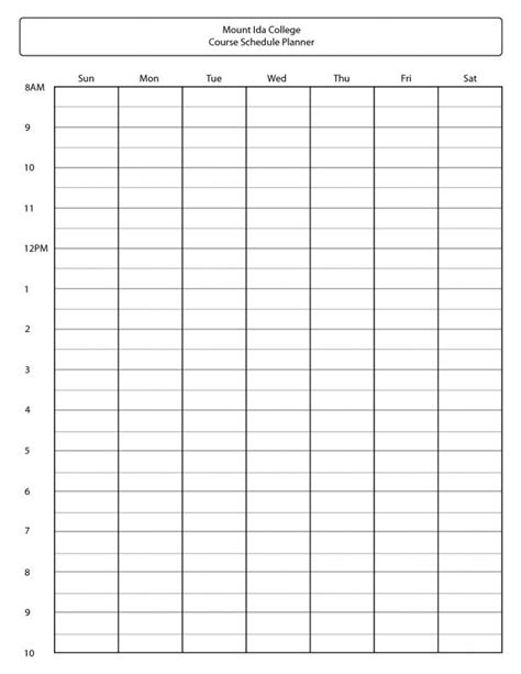 College Schedule Planner | Template Business