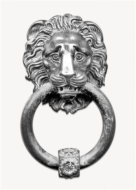 Lion door knocker isolated design | Free Photo - rawpixel