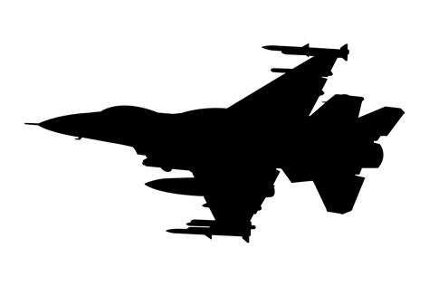 Fighter Jet Silhouette Graphic by Illustrately · Creative Fabrica