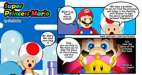 Super Mario Bros - Princess Mario - TG TF comic