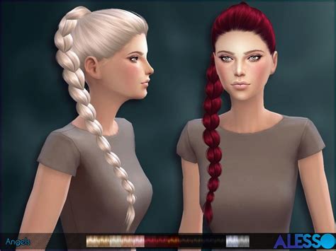 Anto - Angels (Hair) | Sims hair, Braids pictures, Long braids