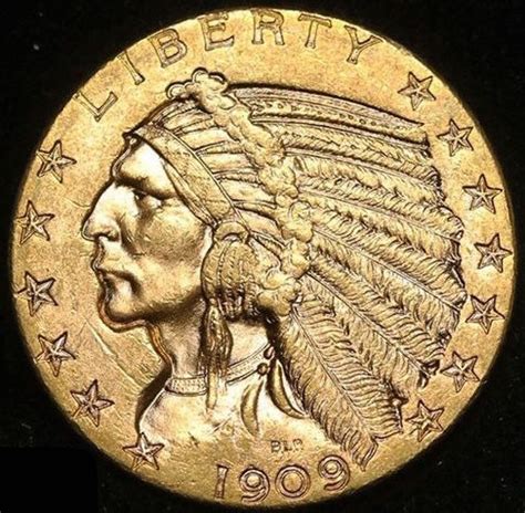 1909-D $5 Five Dollars Indian Head Half Eagle Gold Coin | Pristine Auction