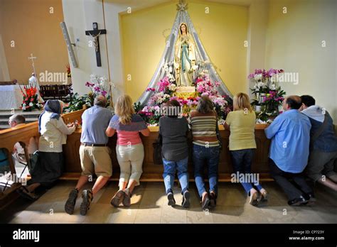 Europe Bosnia and Herzegovina Medjugorje Marian Shrine Church Interior of the Church of St ...