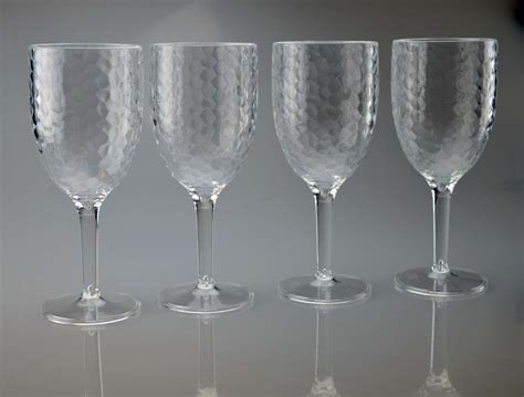 Clear High Quality Plastic Wine Glasses Goblets Pack of 2 or 4 Outdoor Reusable | eBay