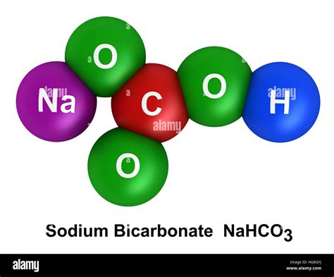 3d render of molecular structure of sodium bicarbonate isolated over white background Stock ...