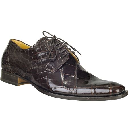 Mauri M508 Baby Alligator Derby Shoes Rust | MensDesignerShoe.com