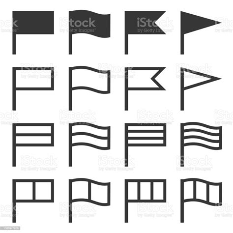 Flag Icons Set On White Background Vector Stock Illustration - Download ...