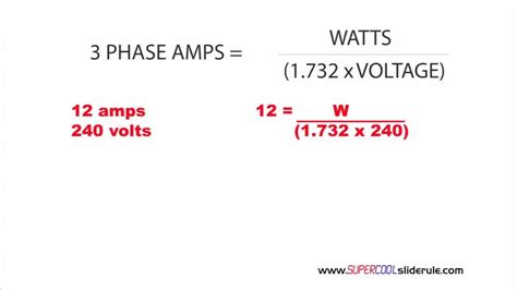 3 Phase Amp Equation - YouTube