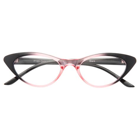 Clear Cat Eye Glasses - Emma Gradient Frame Cat Eye Clear Glasses ...