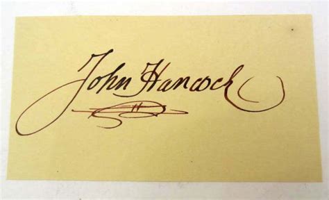 JOHN HANCOCK SIGNATURE ON PAPER : Lot 83