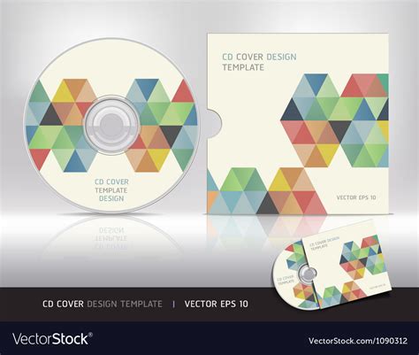 Cd cover design template Royalty Free Vector Image