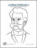 Johann Strauss Sketch Coloring Page sketch template