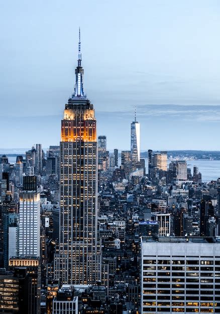 Free Photo | Vertical of a cityscape with tall skyscrapers in New York, USA