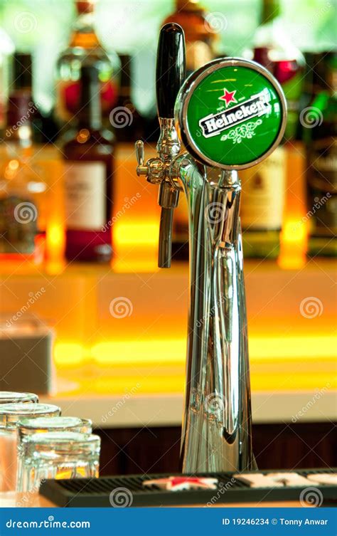 Heineken Beer Tap Editorial Stock Image - Image: 19246234