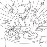 Dj Turntable Coloring Pages sketch template