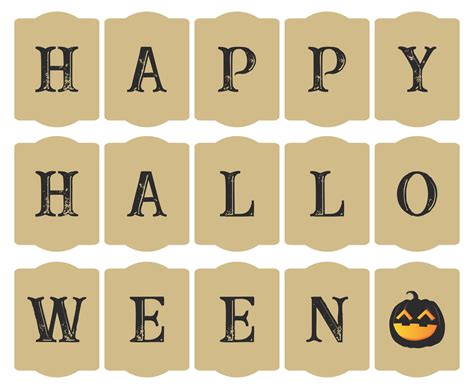 Happy Halloween Banner - 15 Free PDF Printables | Printablee