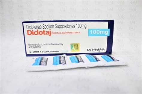 Diclofenac Sodium Suppositories 100 Mg at Best Price in Ahmedabad | Taj ...