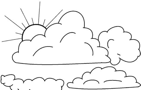 Cloud Coloring Pages For Kids