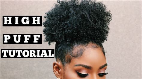 High Puff Tutorial on Short Natural Hair + How To Refresh Using Q Redew - YouTube