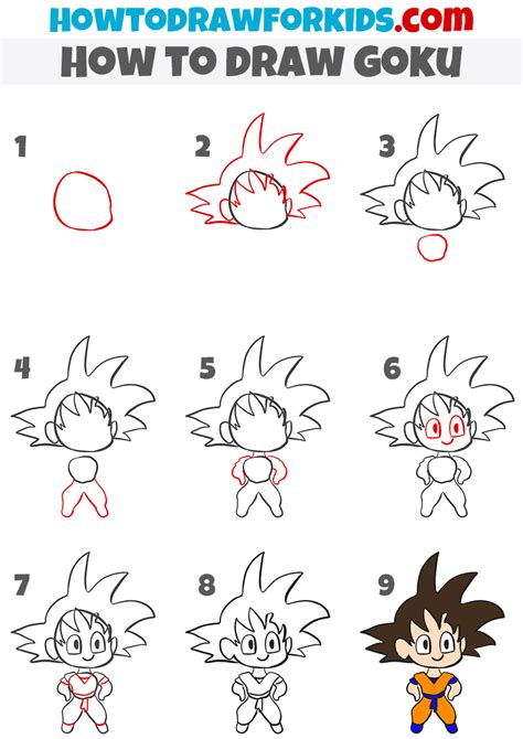 How to Draw Goku - Easy Drawing Tutorial For Kids