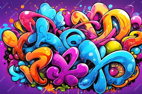 Premium Photo | Cartoon Graffiti Wallpaper Cartoon Graffiti Background ...