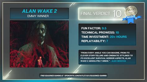 Review : Alan Wake 2 : Emmy Winner : Seasoned Gaming