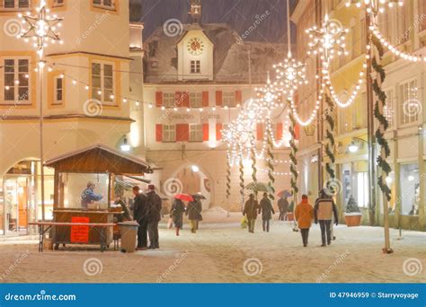 Christmas Decorations in the Historic Town of Rosenheim, Germany. Editorial Stock Image - Image ...