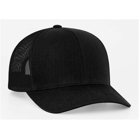 Pacific Headwear Black Snapback Trucker Mesh Cap