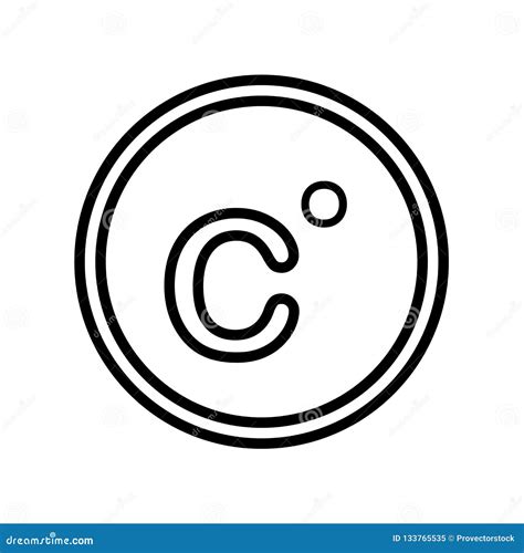 Celsius Icon Vector Sign and Symbol Isolated on White Background ...