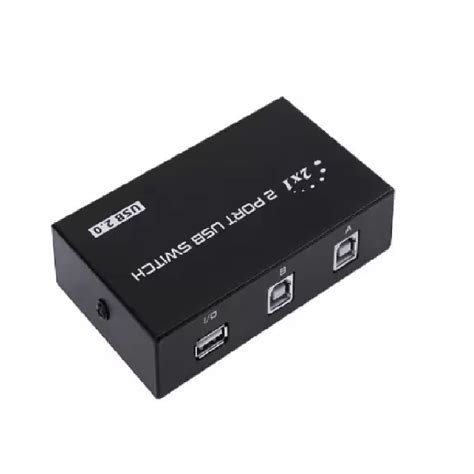 2 Port USB 2.0 Selector Switch Sharing Switcher Adapter Hub for 2PC ...