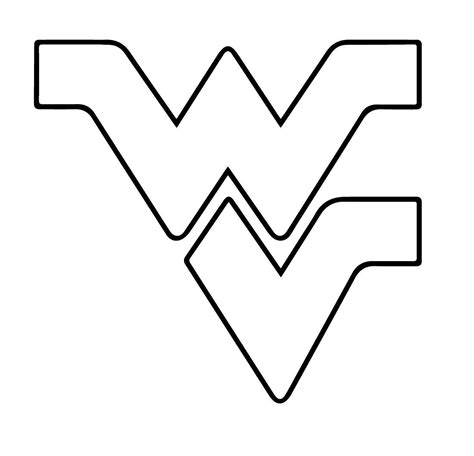 wv state patterns - Google Search | West virginia mountaineer, State outline, College stencil