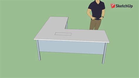 L Shape Office Desk | 3D Warehouse